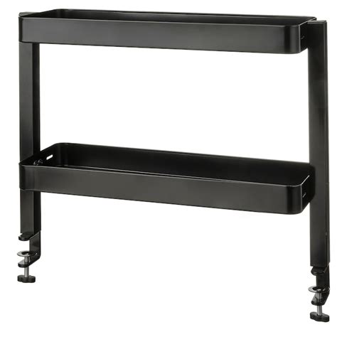 VATTENKAR Desktop shelf, black, 49x15 cm (19 .